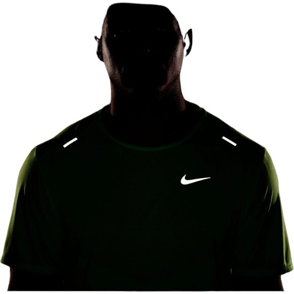 Nike Mens Dri-FIT Rise 365 Running Shirt Neon Hi Viz Reflective Size M XL CZ91 - Picture 5 of 9